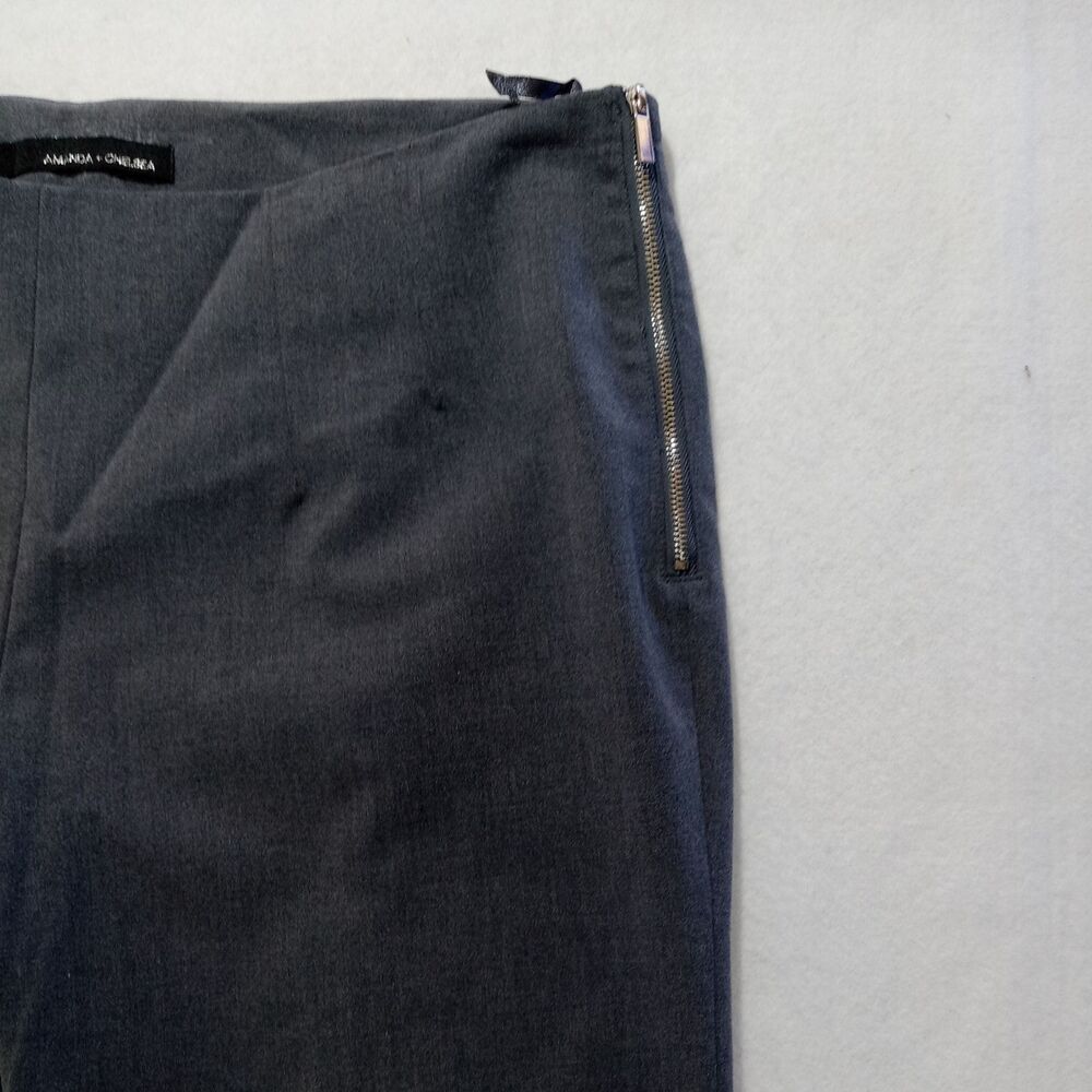Amanda & Chelsea dress pants women's size 12 gray slit at hem side zip closure - Picture 3 of 14